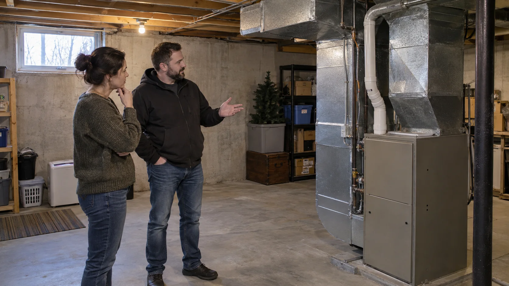 Intérieur résidentiel et équipement de chauffage sans marque